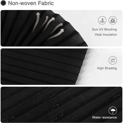 Self-Adhesive Pleated Blinds - Cordless Room Darkening Shades for Bathroom