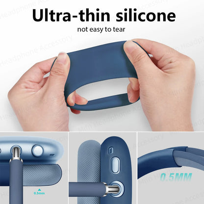 Silicone Protective Case for AirPods Max 2024 – Ear Cover & Earmuff Guard
