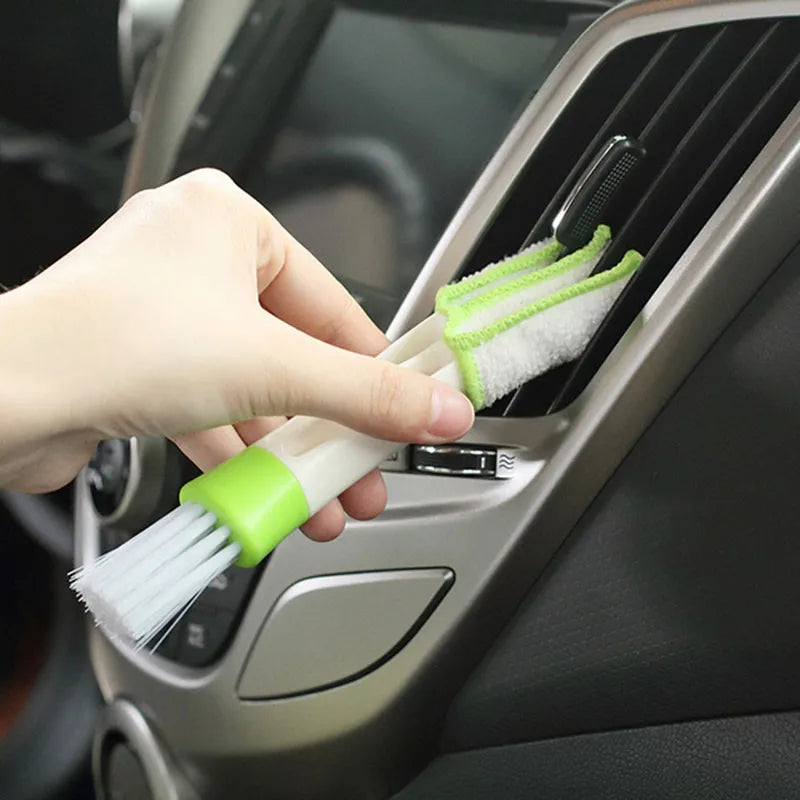 2-in-1 Car AC Vent Cleaning Brush – Multi-Purpose Dust Cleaner Tool