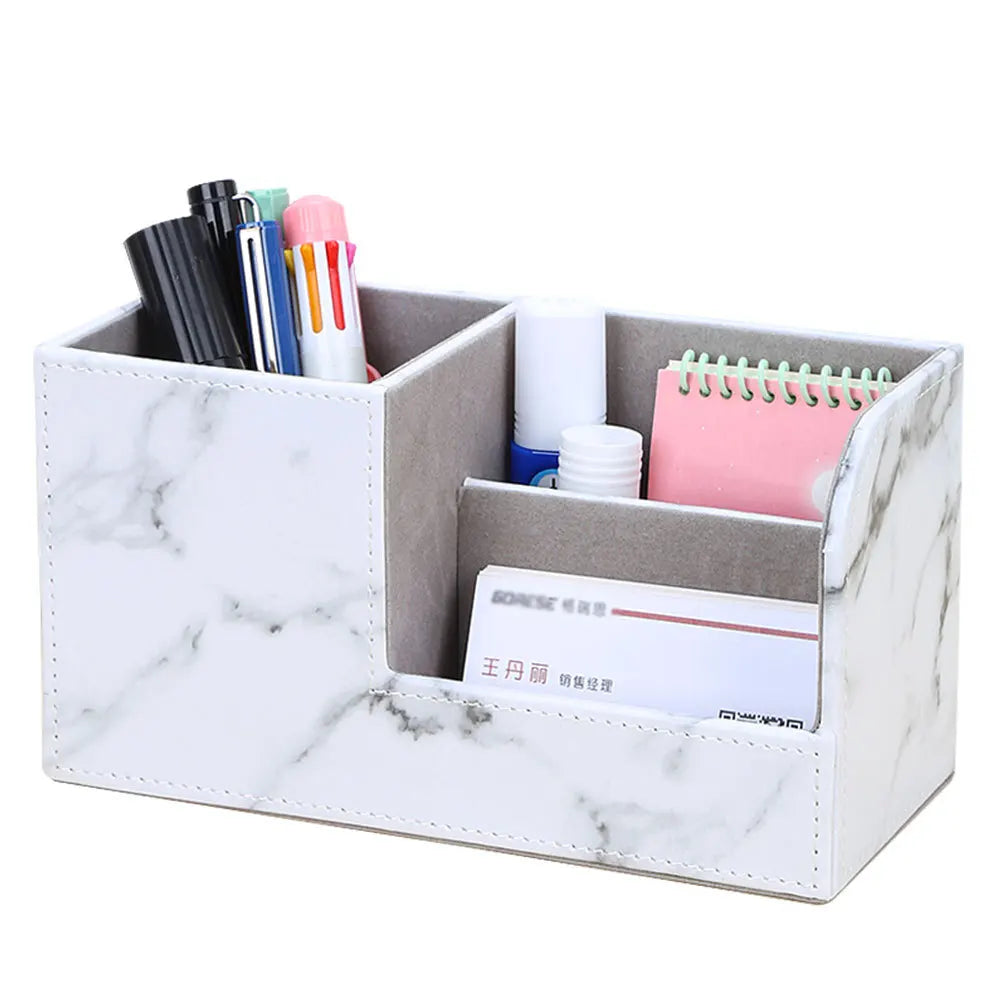 Leather PU Pen Holder – Multifunctional Storage Box