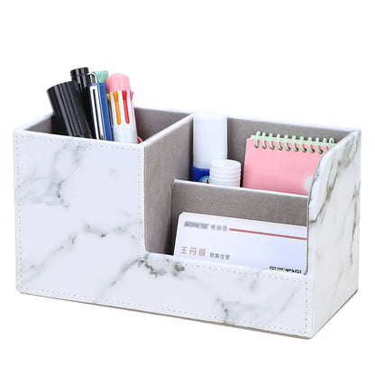 Leather PU Pen Holder – Multifunctional Storage Box