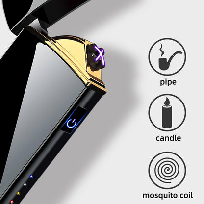 Touch Sensing Dual Arc Windproof USB Rechargeable Plasma Lighter
