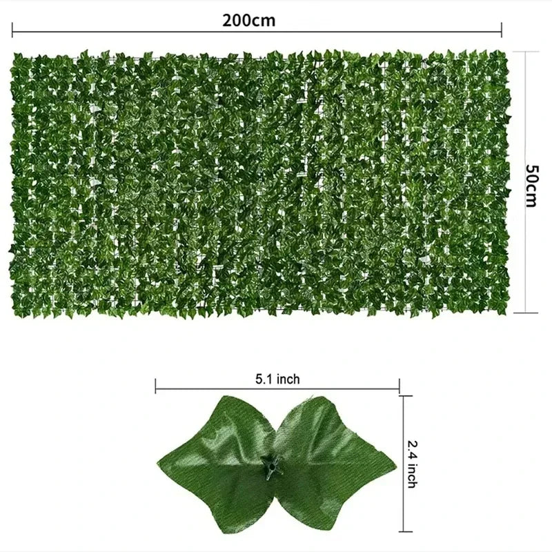 Artificial Ivy Privacy Fence – 1×3m Faux Green Leaf Panel for Garden & Balcony