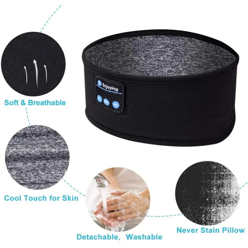 2025 Bluetooth Headband – Wireless Sports & Sleep Music Eye Mask Headphones