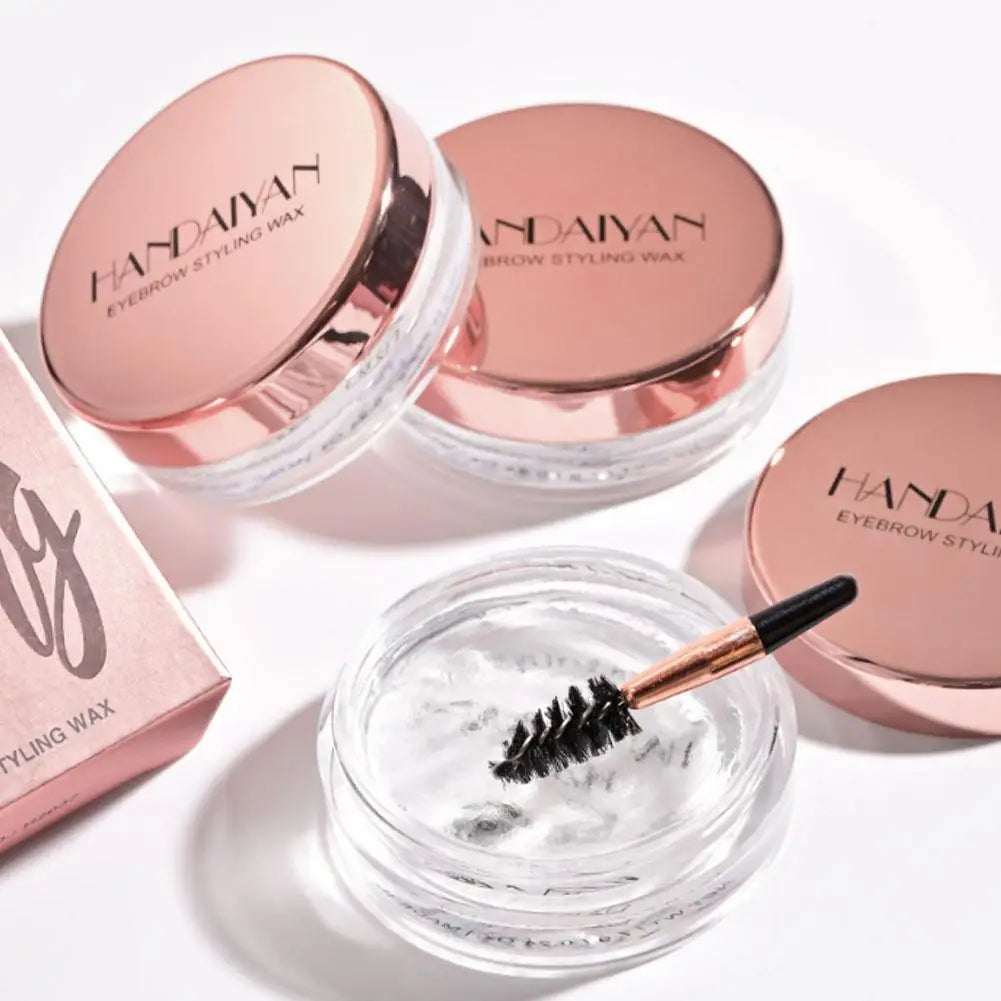 Eyebrow Styling Gel Soap with Brush – Transparent Pomade Fixer for Women