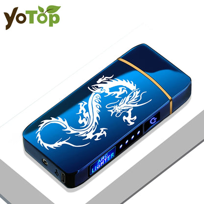 Touch Sensing Dual Arc Windproof USB Rechargeable Plasma Lighter