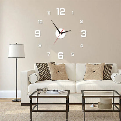 3D DIY Luminous Wall Clock – Frameless Acrylic Silent Decor Clock