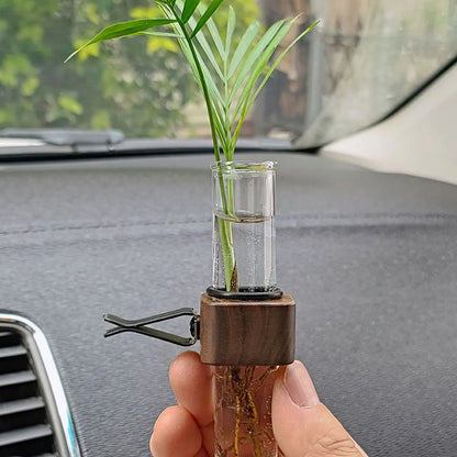 Mini Car Plant Terrarium – Glass Hydroponic Vase for Auto Decor