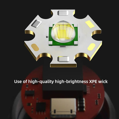 High Power LED Flashlight with USB Rechargeable & Zoomable Feature