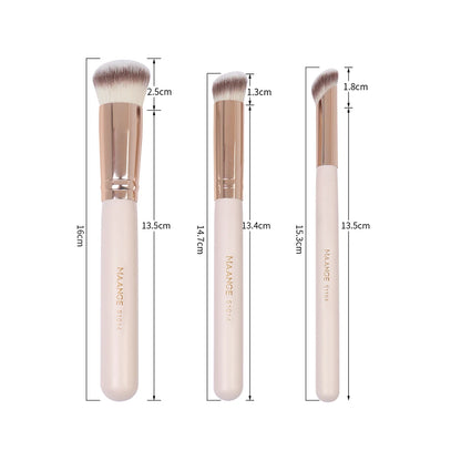 Maange 5-Piece Makeup Brush & Puff Set – Concealer, Eyeshadow, Blending Tools