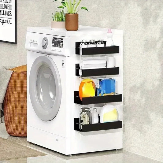 2PCS Magnetic Storage Rack – Kitchen & Laundry Side Shelf Organizer