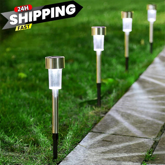 10-Pack Solar Garden Lights – Waterproof Outdoor Pathway Lamps