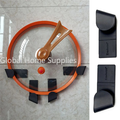 Self-Adhesive Pot Lid Holder – Wall-Mounted Kitchen Organizer (1/2/12 Pcs)