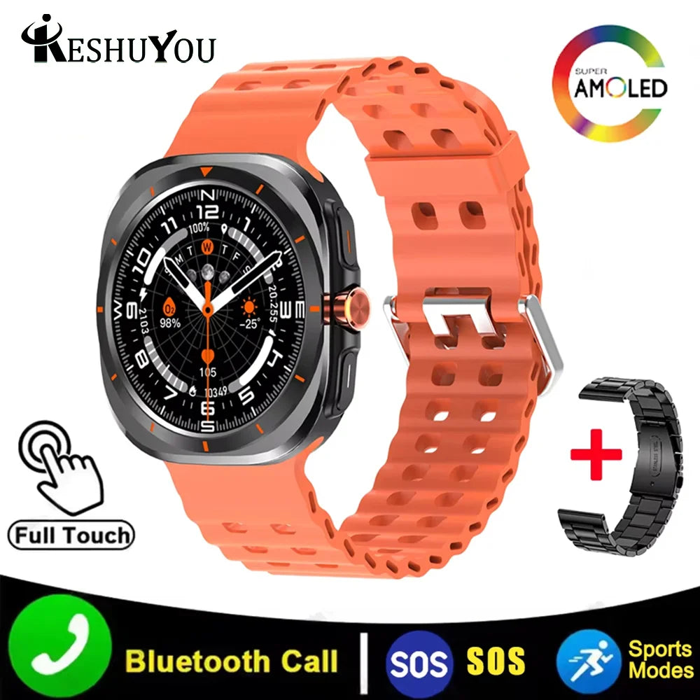KESHUYOU 2025 Smart Watch – 1.52" AMOLED, Bluetooth Call, Health Monitor
