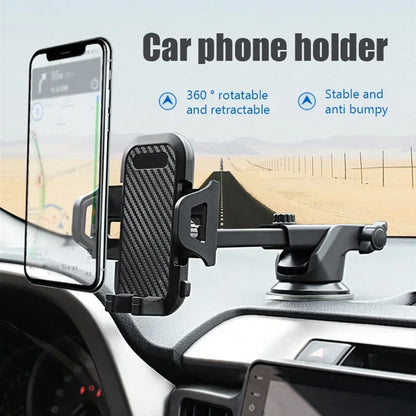 2025 Universal Car Phone Holder – 360° Mount for Cup, Dash & Windshield