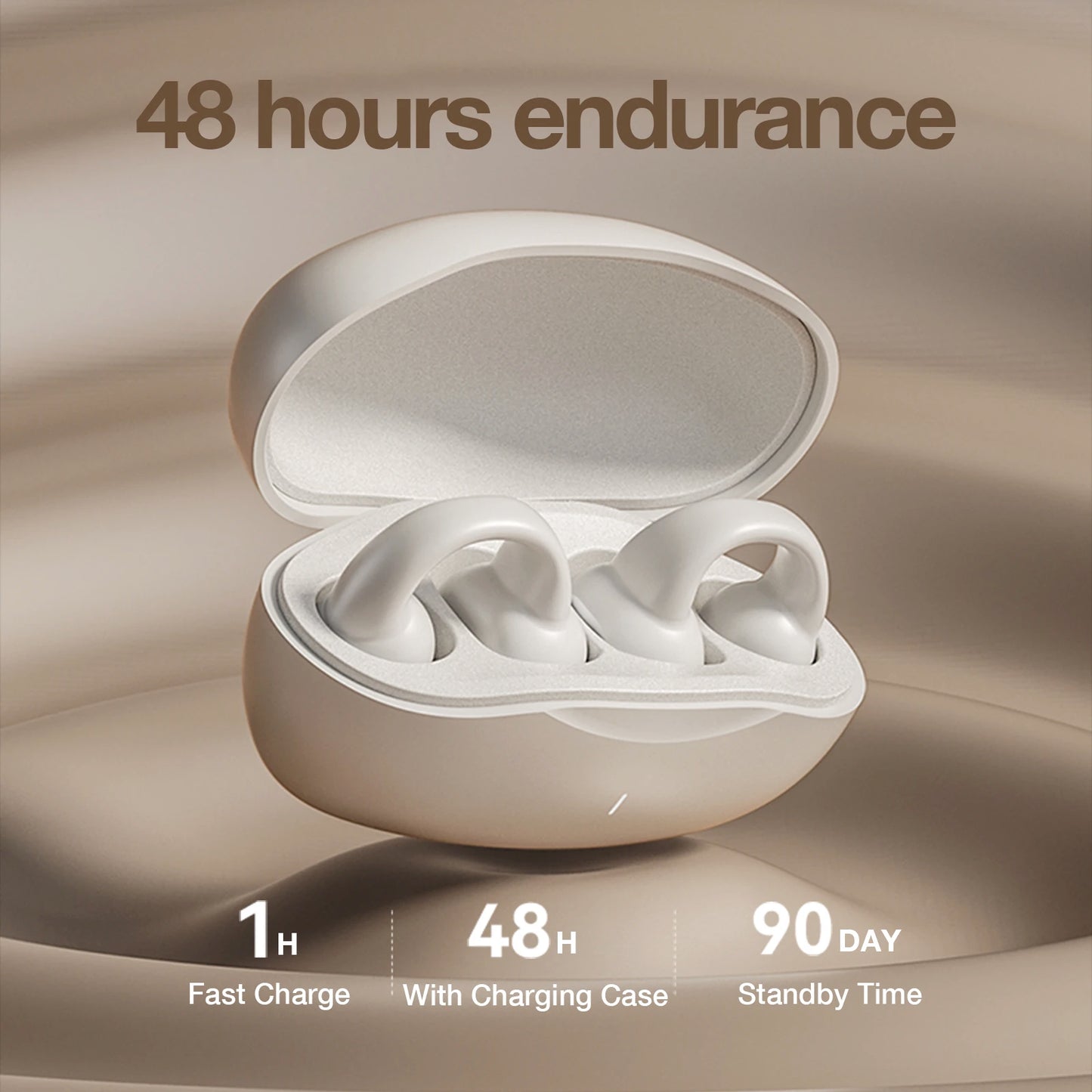 Bluetooth 5.3 Open-Ear Wireless Earbuds with Charging Case