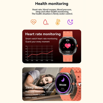 KESHUYOU 2025 Smart Watch – 1.52" AMOLED, Bluetooth Call, Health Monitor