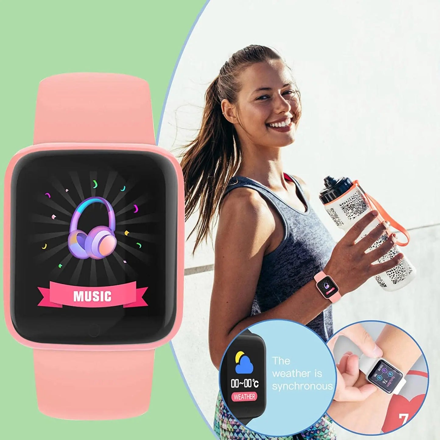 Y68 Smartwatch – Fitness, Sleep, Music & Bluetooth Tracker for Men & Women