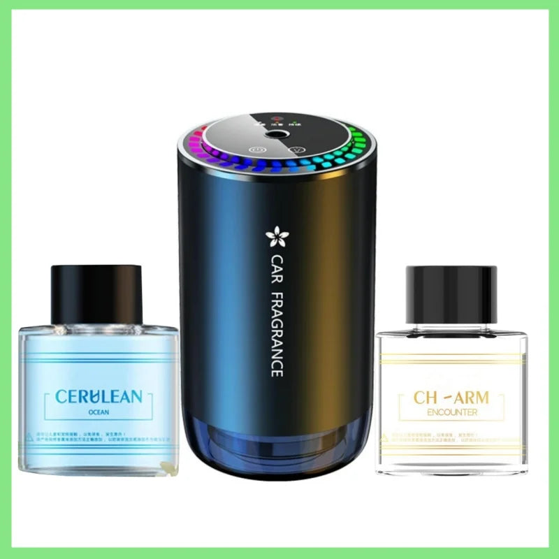 Smart Car Air Freshener with Star Projector – USB Rechargeable Diffuser