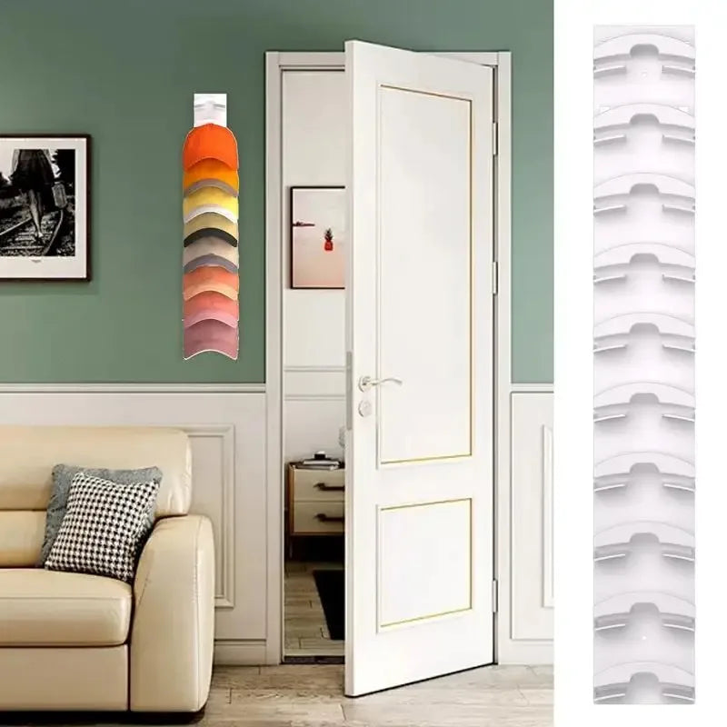 Wall-Mounted Cap Rack – 10-Grid Hat & Towel Holder Organizer