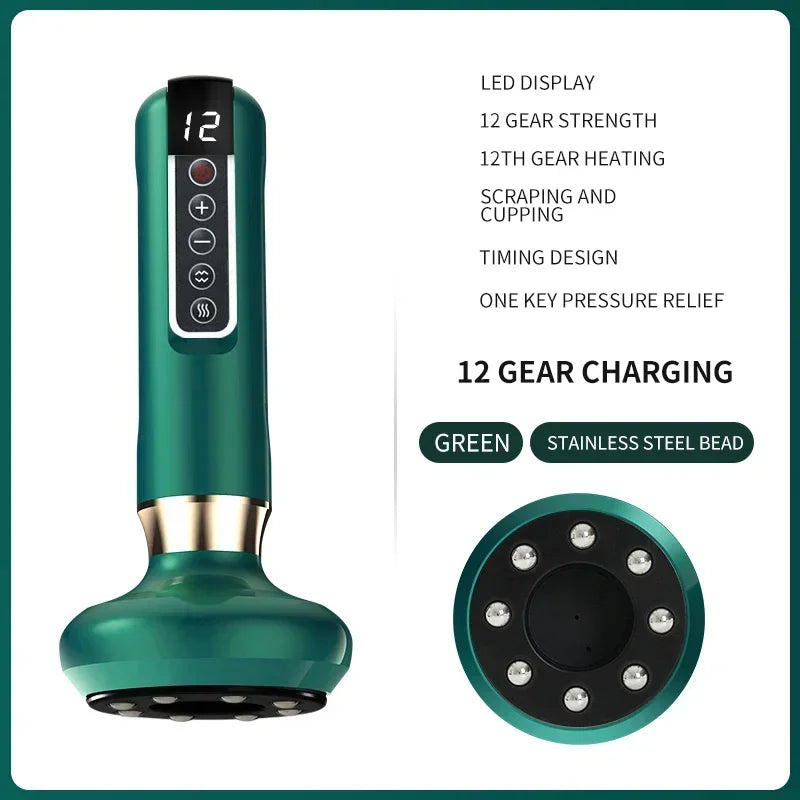 Tricolor Electric GuaSha Massager – Anti-Cellulite Vacuum & Infrared Slimming