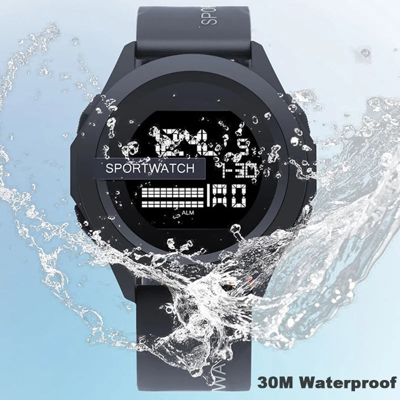 YIKAZE Men's Digital Sport Watch Waterproof Stopwatch Military
