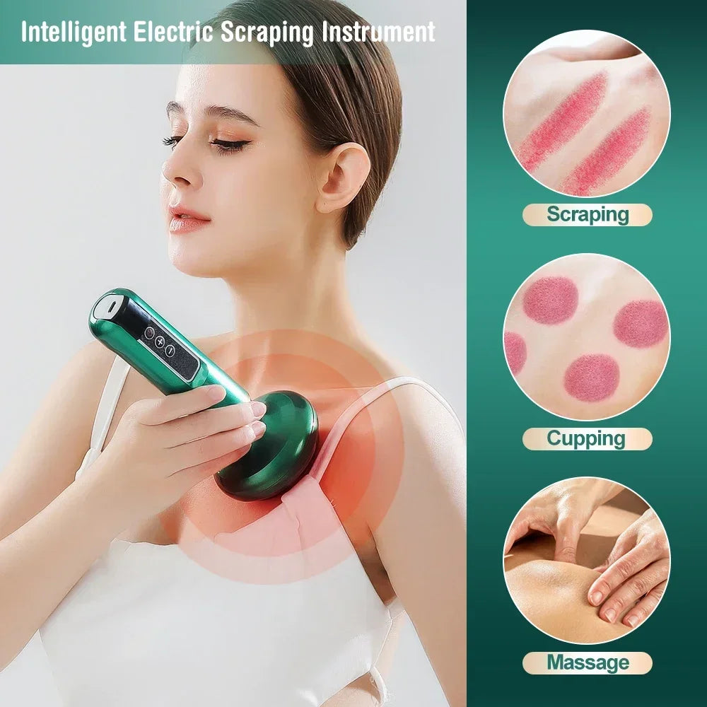 Tricolor Electric GuaSha Massager – Anti-Cellulite Vacuum & Infrared Slimming