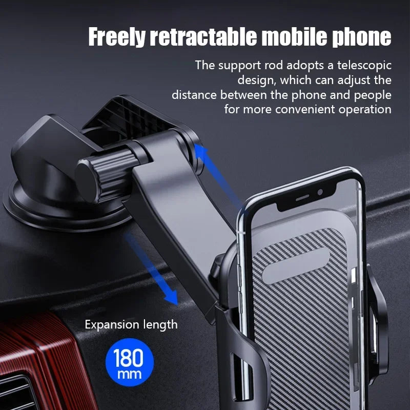 2025 Universal Car Phone Holder – 360° Mount for Cup, Dash & Windshield