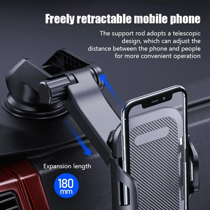 2025 Universal Car Phone Holder – 360° Mount for Cup, Dash & Windshield