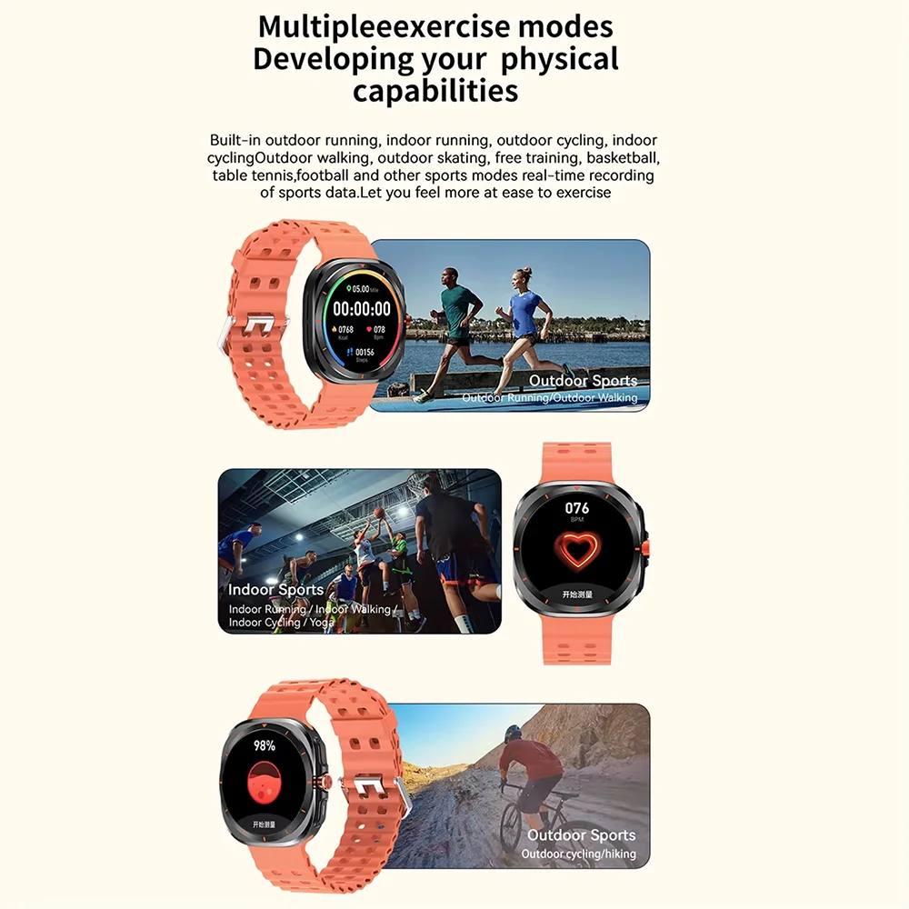 KESHUYOU 2025 Smart Watch – 1.52" AMOLED, Bluetooth Call, Health Monitor