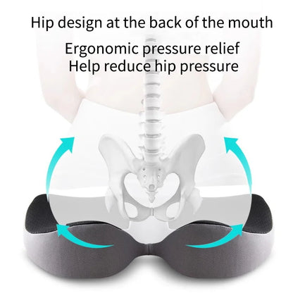 Orthopedic Memory Foam Seat Cushion – Non-Slip Tailbone & Back Pain Relief