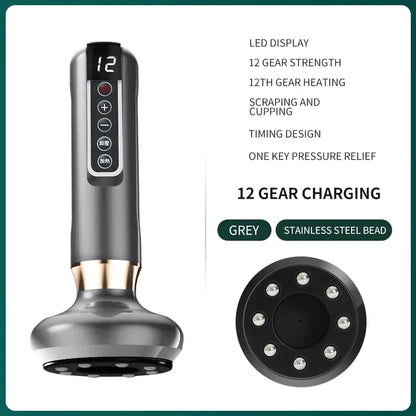 Tricolor Electric GuaSha Massager – Anti-Cellulite Vacuum & Infrared Slimming