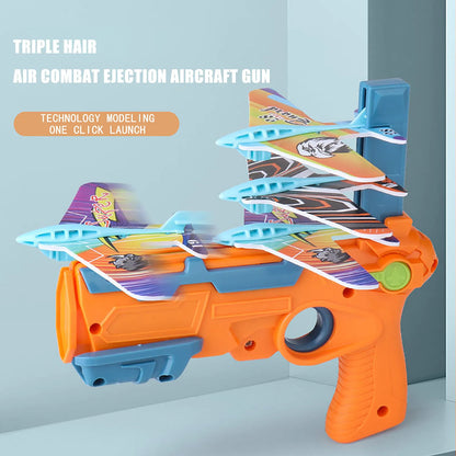 Airplane Launcher Catapult Set – 6 Planes & Bubble Shooter Toy