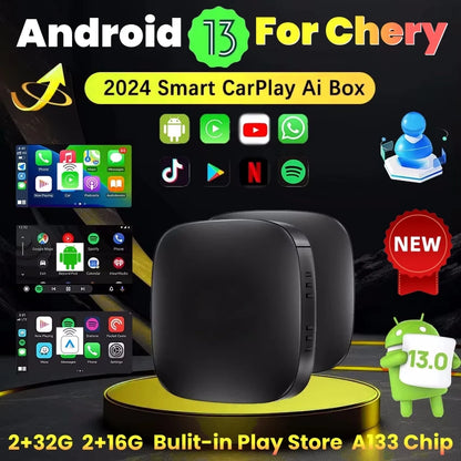 Android 13 Car AI Box – Wireless CarPlay & Android Auto Adapter