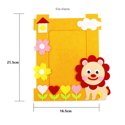 3-Piece 6-Inch Cartoon Animal Photo Frame Set – DIY Craft & Decoration