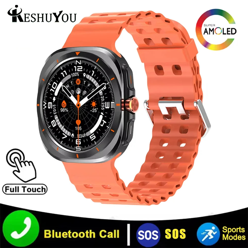 KESHUYOU 2025 Smart Watch – 1.52" AMOLED, Bluetooth Call, Health Monitor