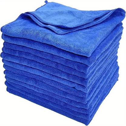 10Pcs Microfiber Towels – Car Wash & Household Cleaning Cloths