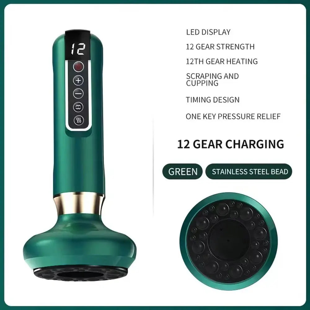 Tricolor Electric GuaSha Massager – Anti-Cellulite Vacuum & Infrared Slimming