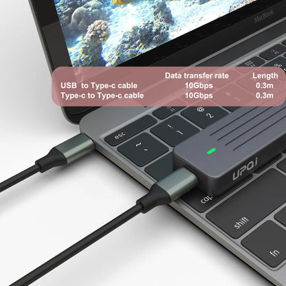 M.2 NVMe/SATA SSD Enclosure USB 3.2 Gen2 10Gbps Aluminum Case