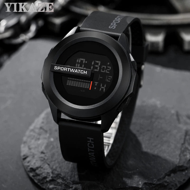 YIKAZE Men's Digital Sport Watch Waterproof Stopwatch Military