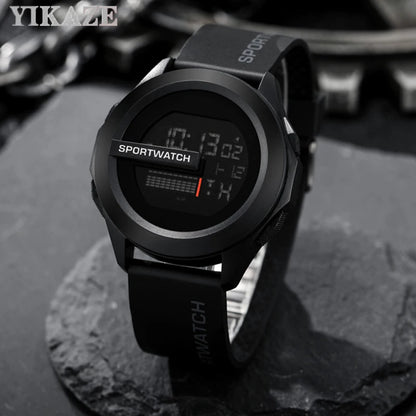YIKAZE Men's Digital Sport Watch Waterproof Stopwatch Military