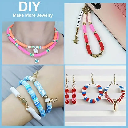 Polymer Clay Beads Kit for DIY Jewelry