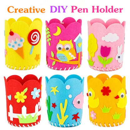 4-Piece DIY Pencil Holder Craft Set – Educational & Creative Toys