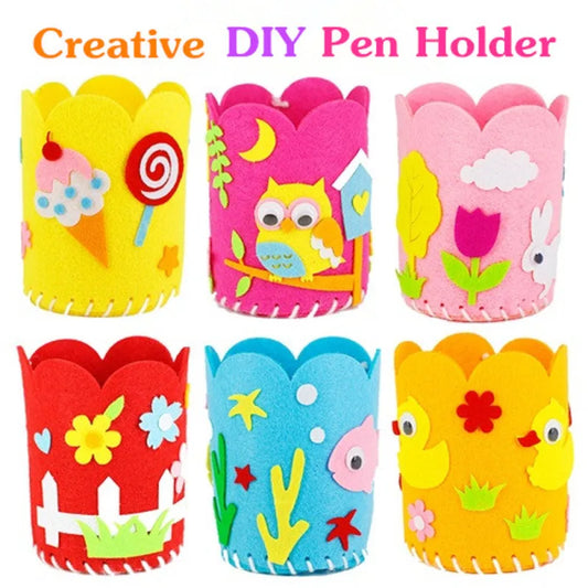 4-Piece DIY Pencil Holder Craft Set – Educational & Creative Toys
