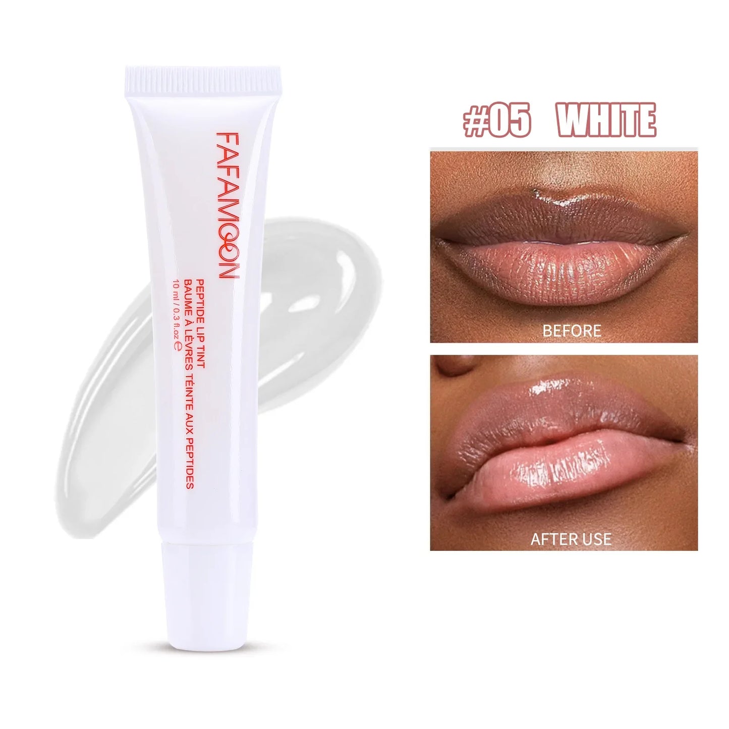 1pc Plumping Mirror Lip Gloss – Nude Brown, Transparent, Moisturizing Lip Oil