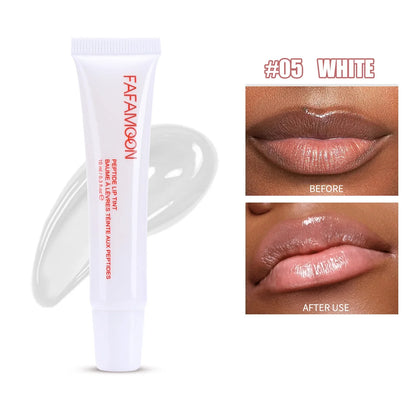 1pc Plumping Mirror Lip Gloss – Nude Brown, Transparent, Moisturizing Lip Oil