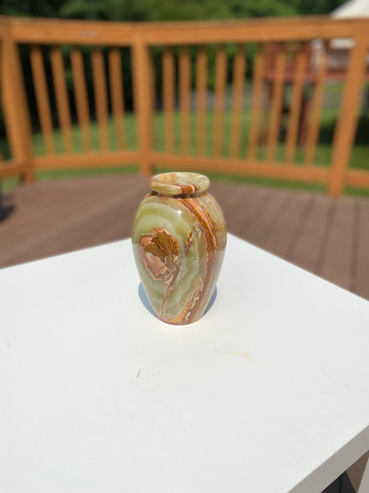 Whispers of the Earth – Hand-Carved Onyx Vase