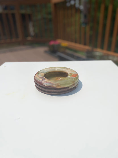 Circle of Calm – Handcrafted Onyx Tealight Holder
