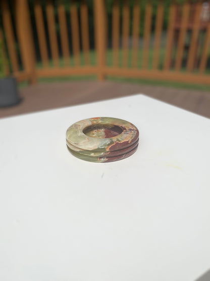 Circle of Calm – Handcrafted Onyx Tealight Holder