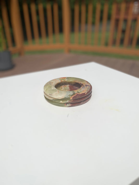 Circle of Calm – Handcrafted Onyx Tealight Holder